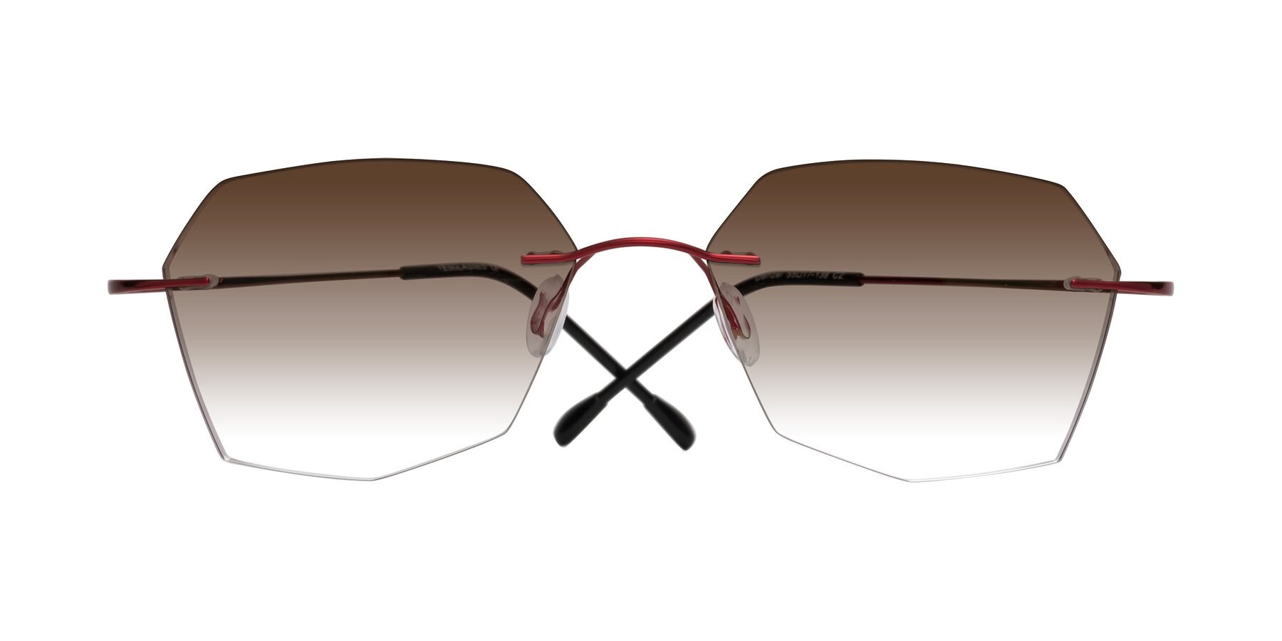 Folded Front of Denzel in Wine with Brown Gradient Lenses