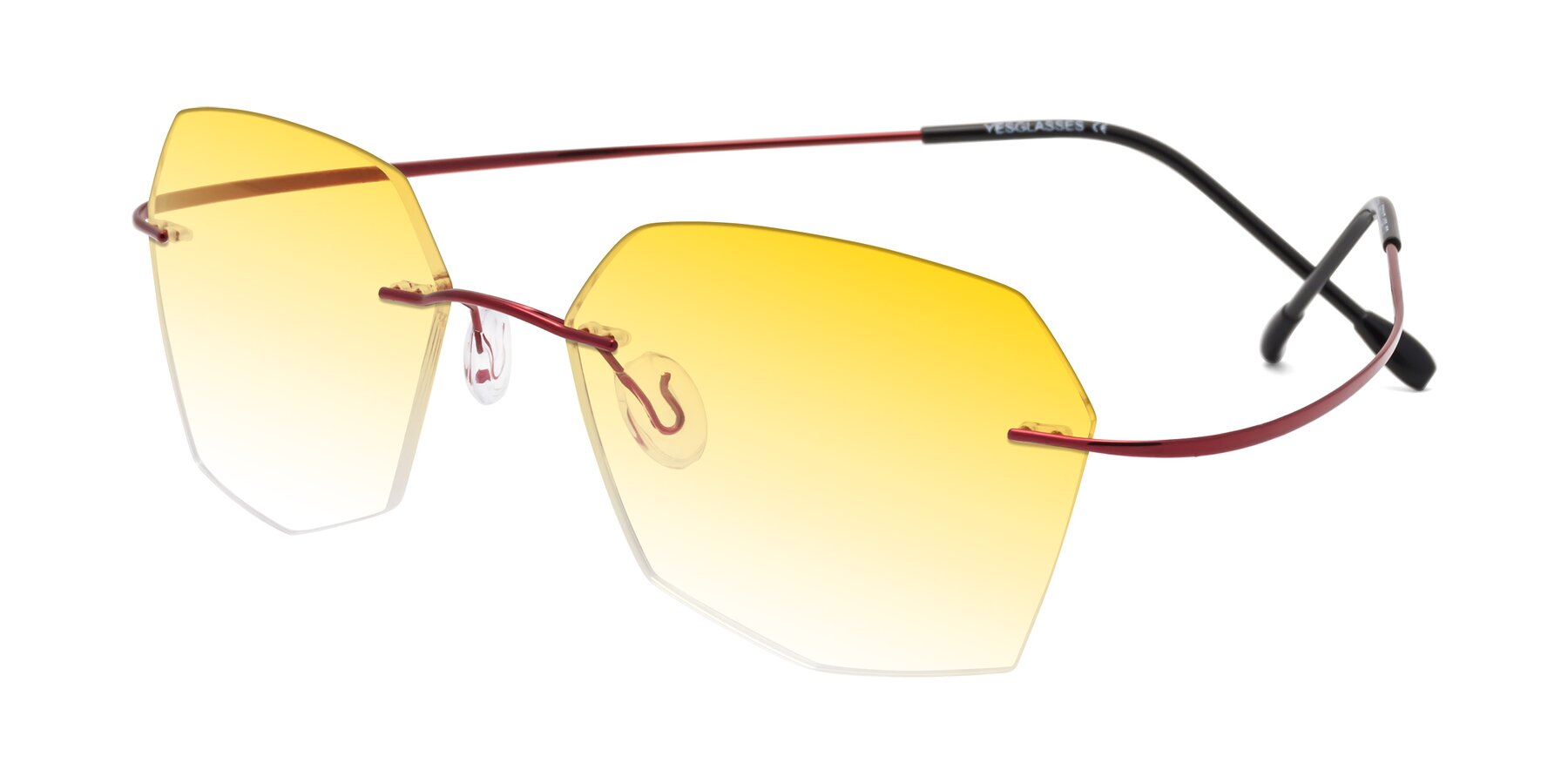 Angle of Denzel in Wine with Yellow Gradient Lenses