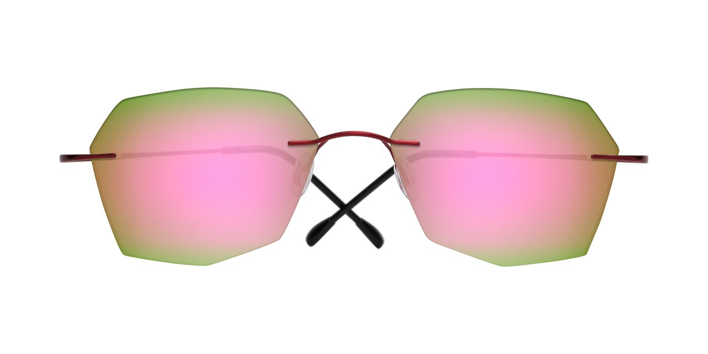 Denzel - Wine Flash Mirrored Sunglasses