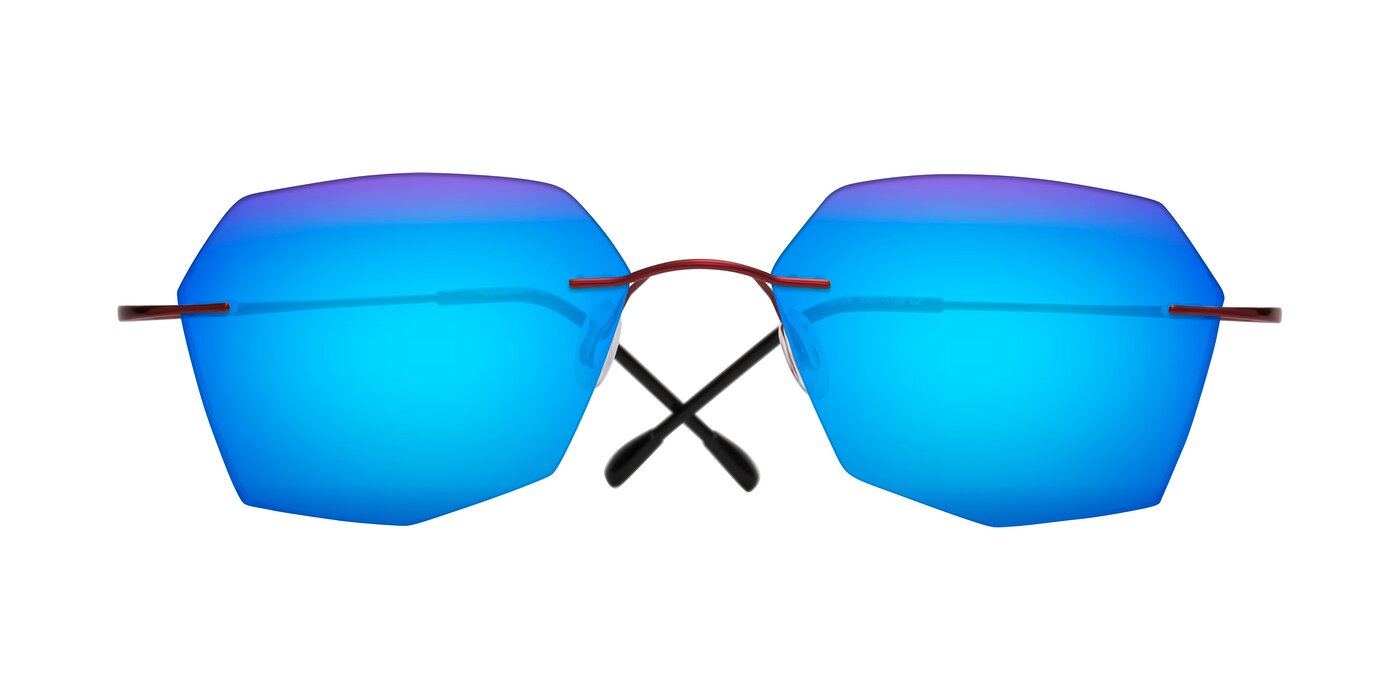 Denzel - Wine Flash Mirrored Sunglasses