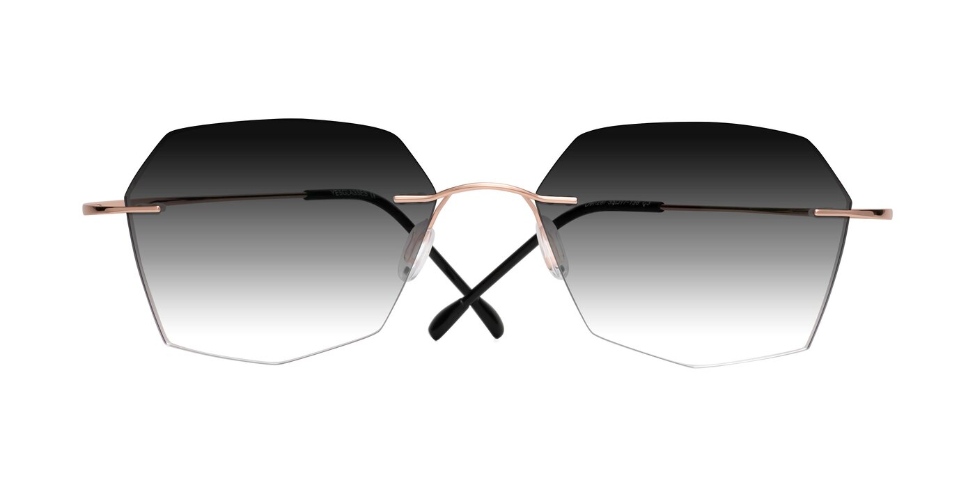 Denzel - Rose Gold Gradient Sunglasses