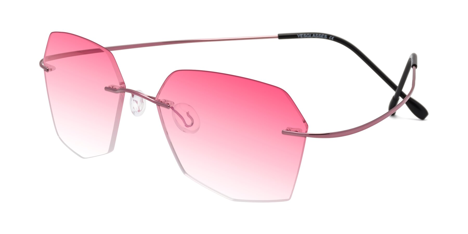 Angle of Denzel in Light Pink with Pink Gradient Lenses