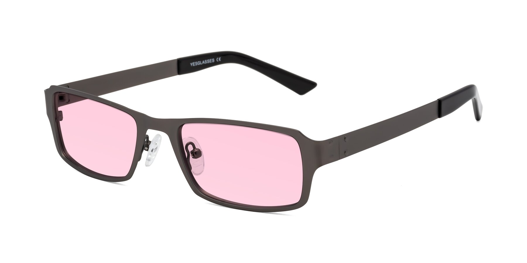 Angle of Moss in Gunmetal with Light Pink Tinted Lenses