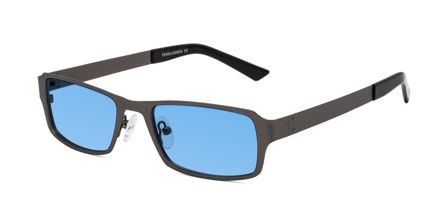 Angle of Moss in Gunmetal with Medium Blue Tinted Lenses