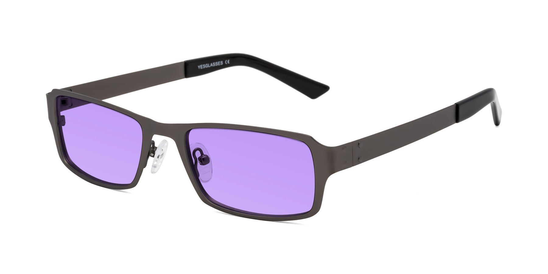 Angle of Moss in Gunmetal with Medium Purple Tinted Lenses