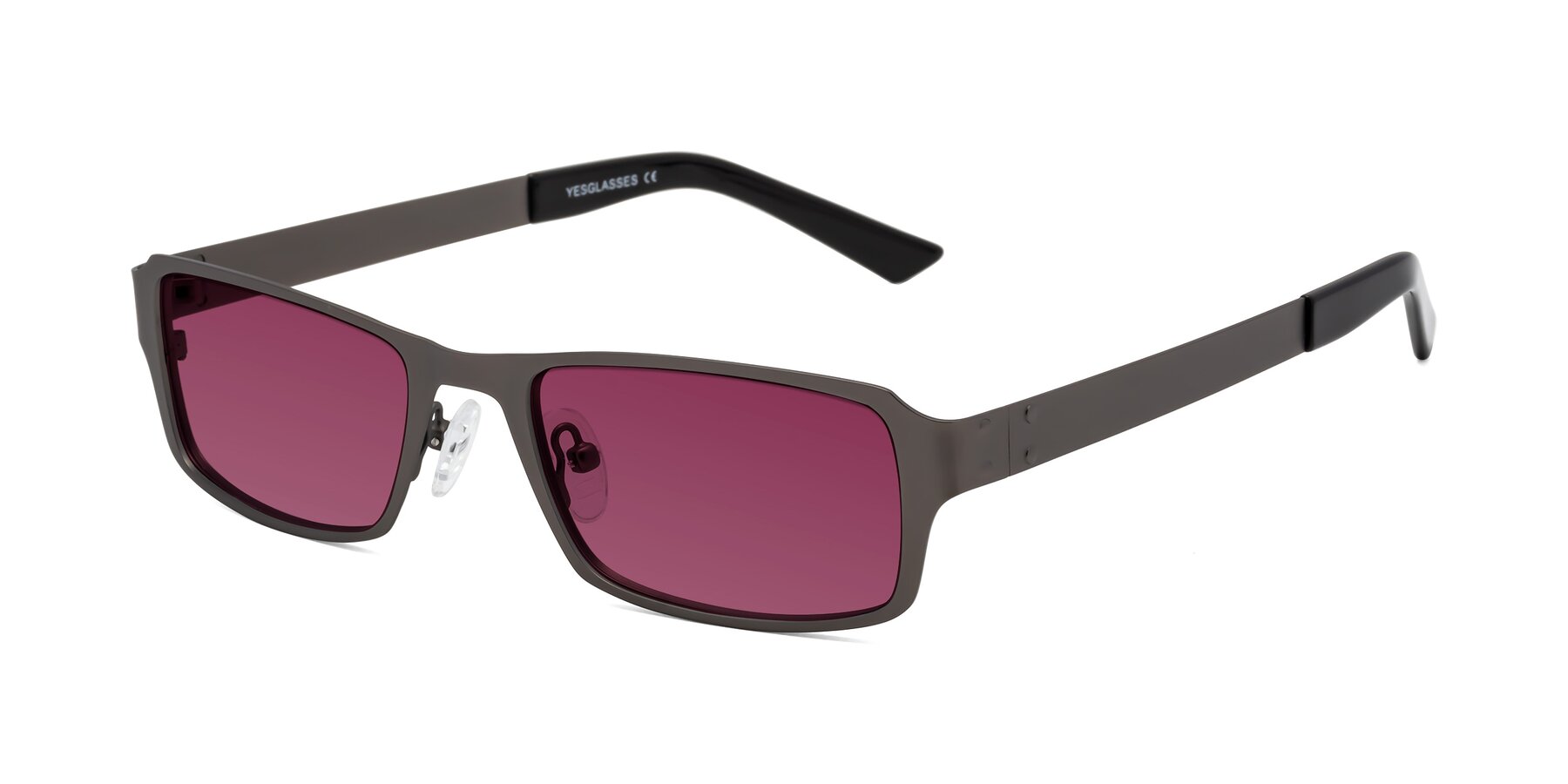 Angle of Moss in Gunmetal with Wine Tinted Lenses