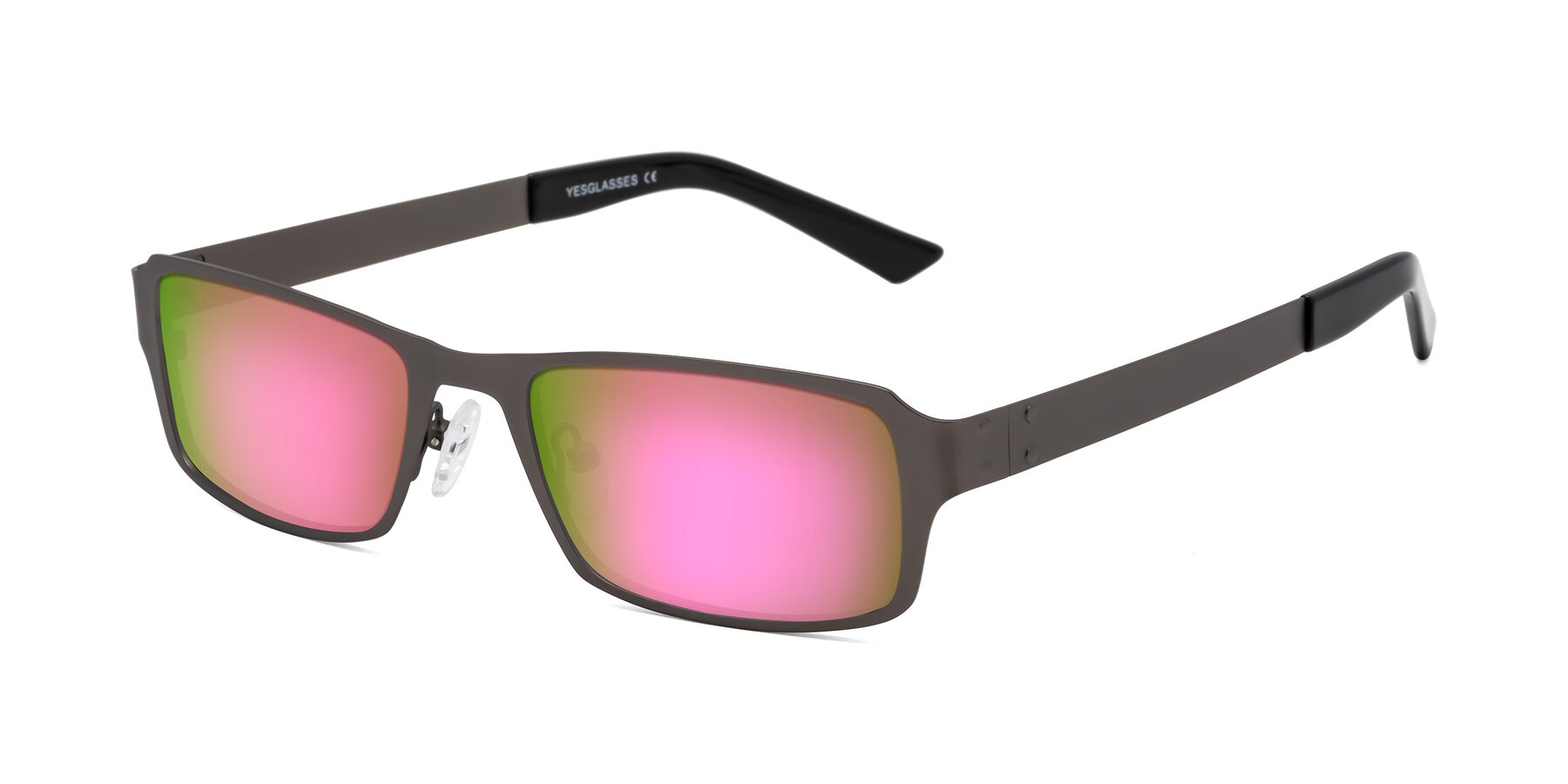 Angle of Moss in Gunmetal with Pink Mirrored Lenses