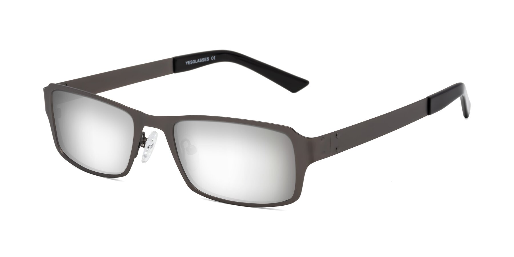 Angle of Moss in Gunmetal with Silver Mirrored Lenses