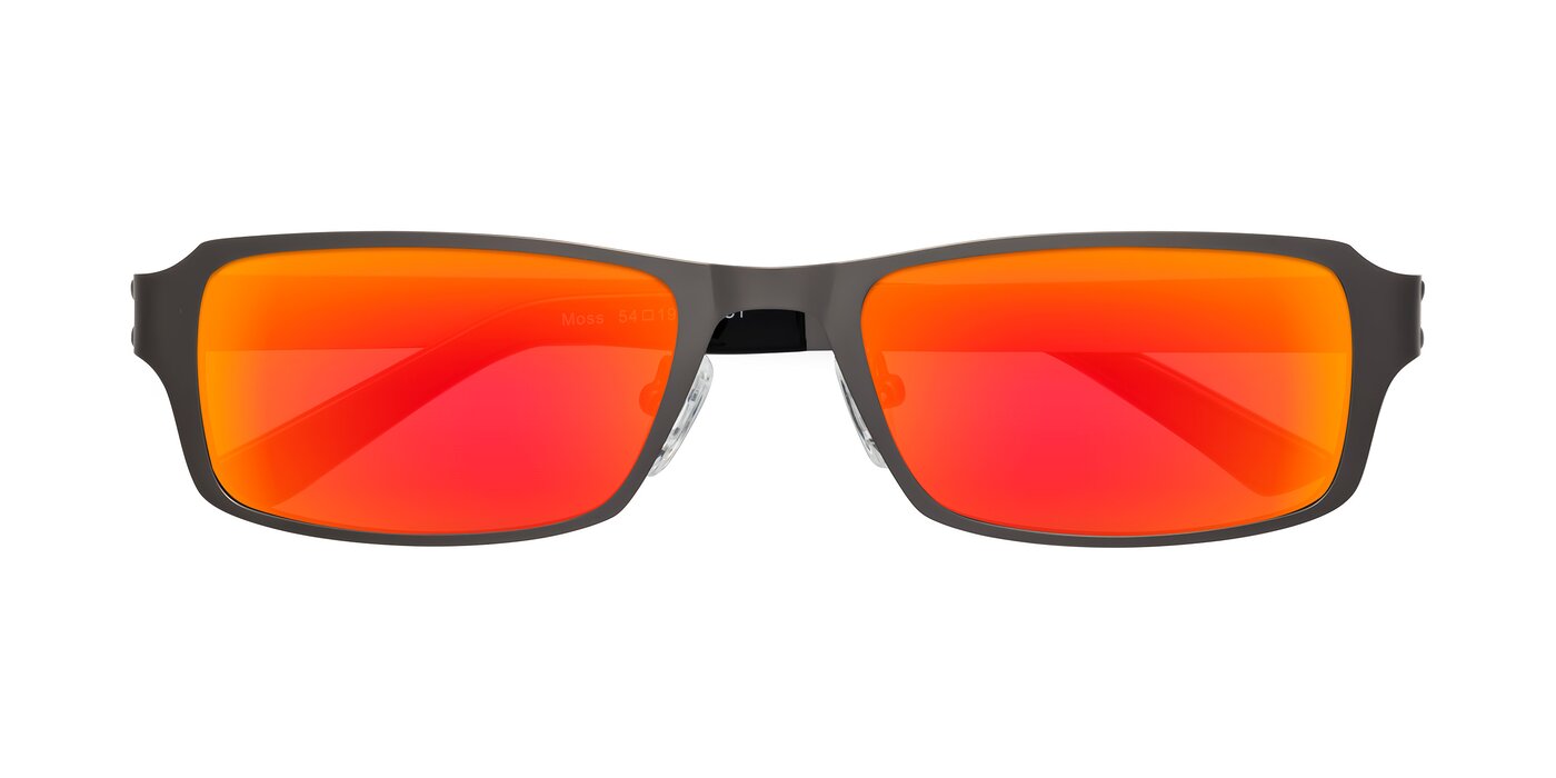 Moss - Gunmetal Flash Mirrored Sunglasses