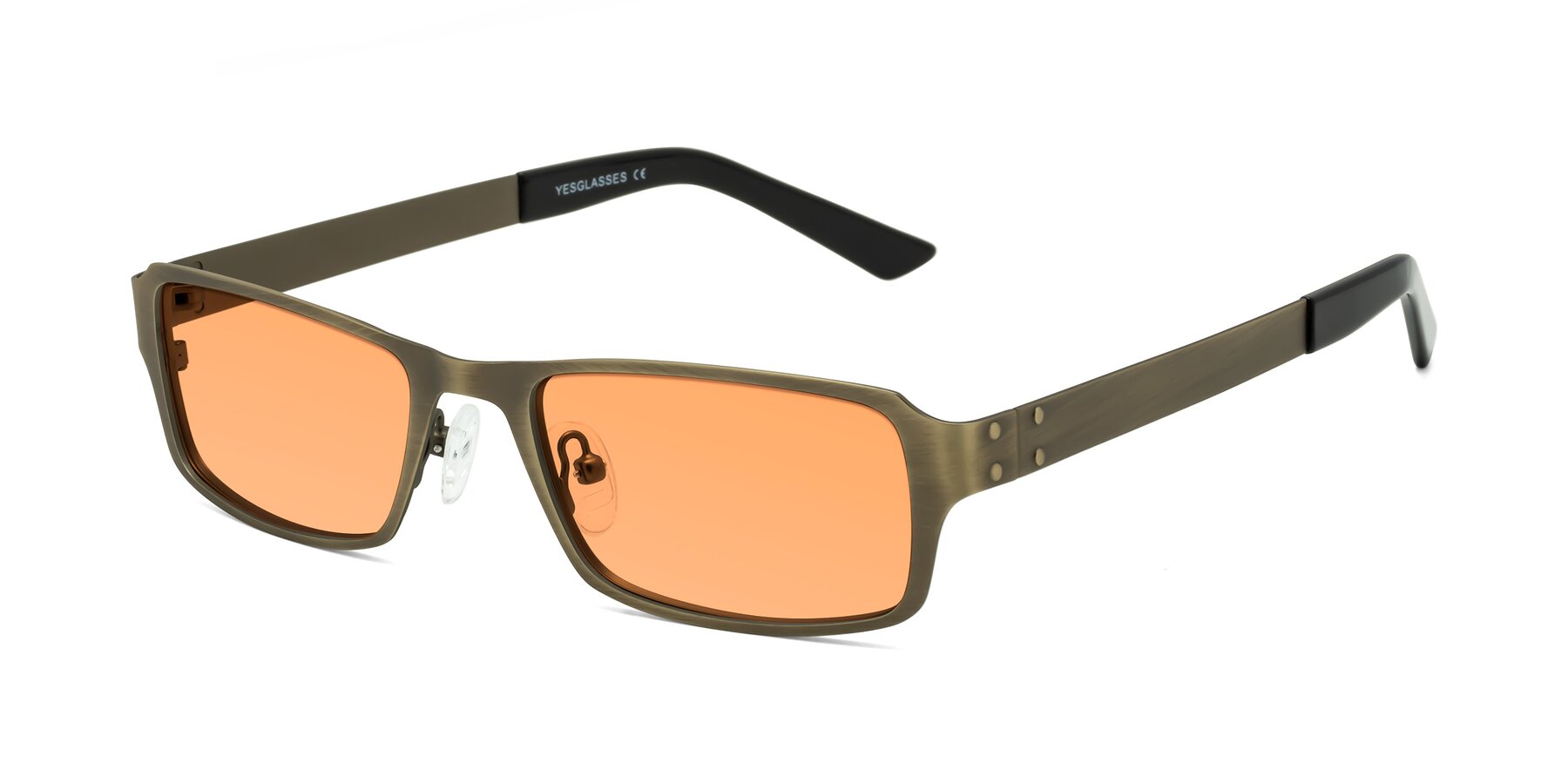 Angle of Moss in Bronze with Medium Orange Tinted Lenses