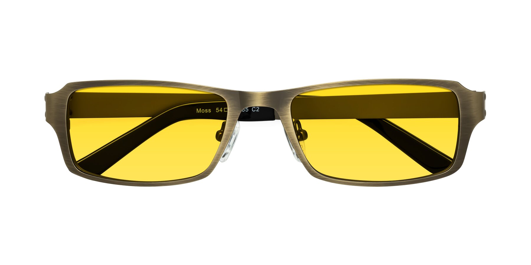 Folded Front of Moss in Bronze with Yellow Tinted Lenses