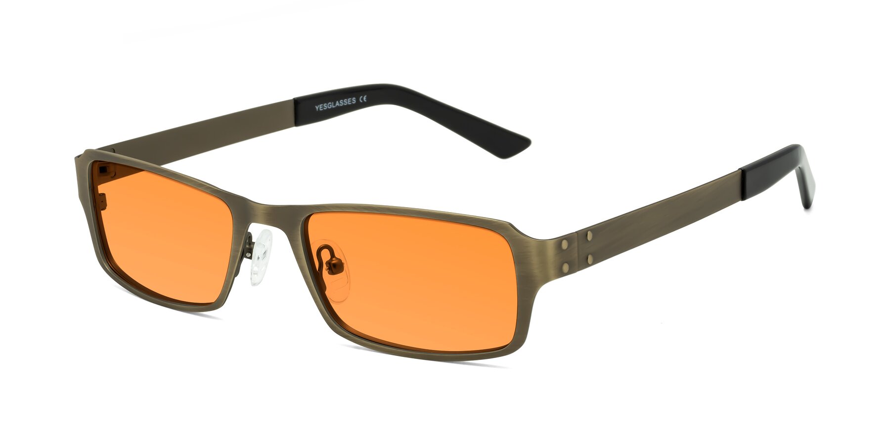 Angle of Moss in Bronze with Orange Tinted Lenses