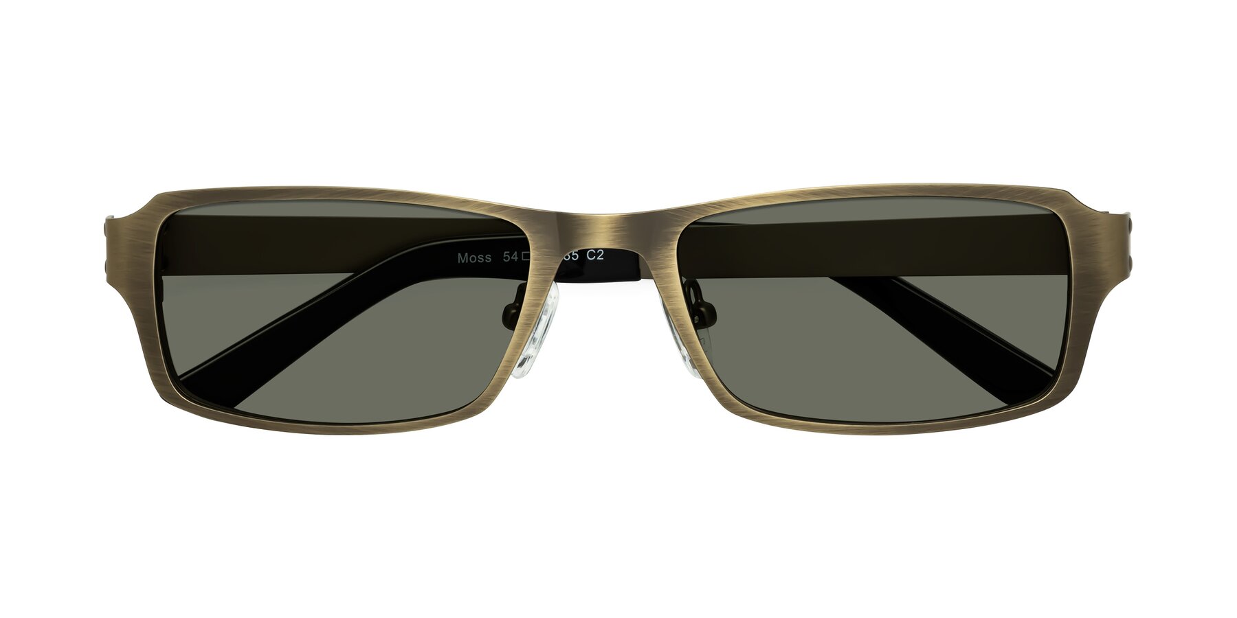 Folded Front of Moss in Bronze with Gray Polarized Lenses