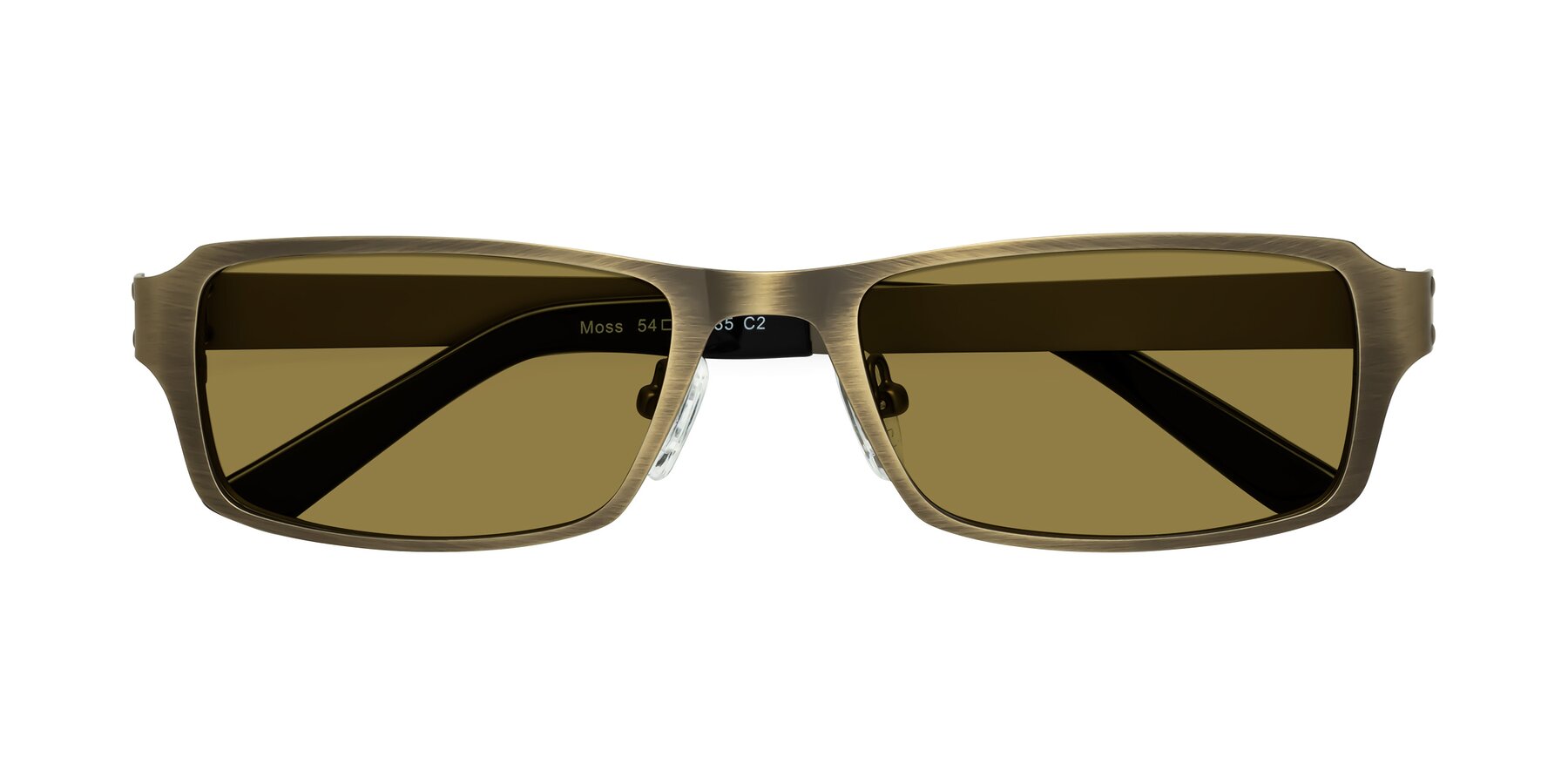 Folded Front of Moss in Bronze with Brown Polarized Lenses