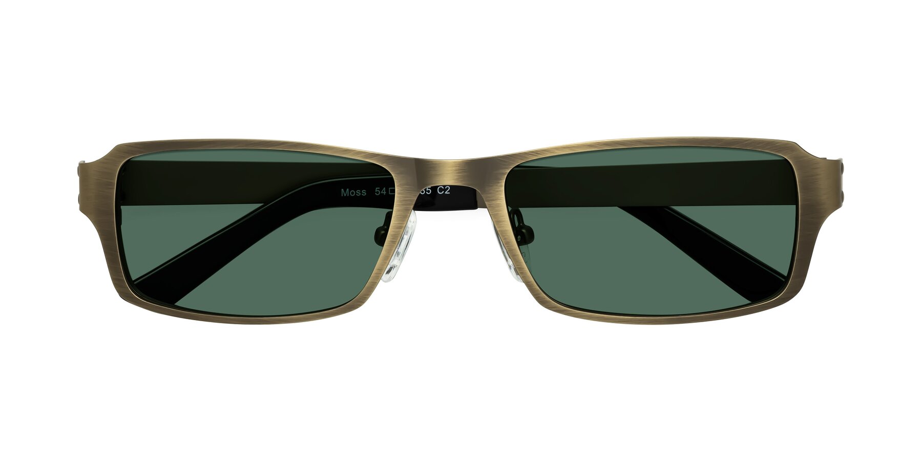 Folded Front of Moss in Bronze with Green Polarized Lenses