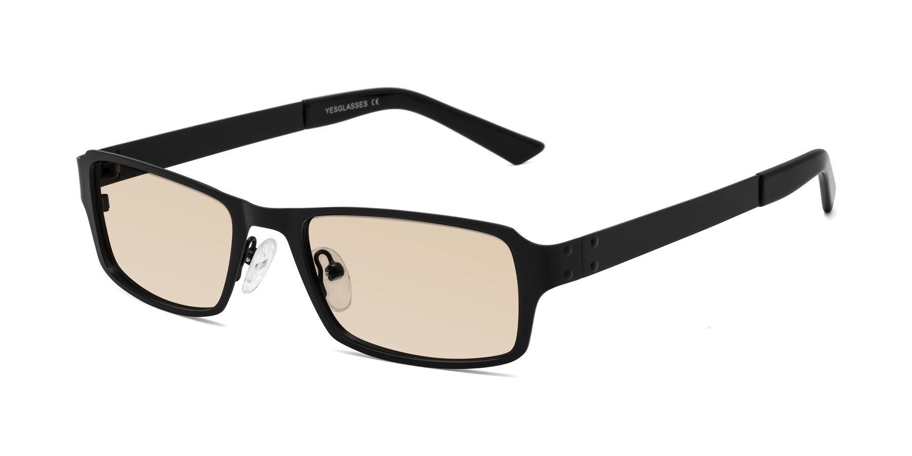 Angle of Moss in Matte Black with Light Brown Tinted Lenses