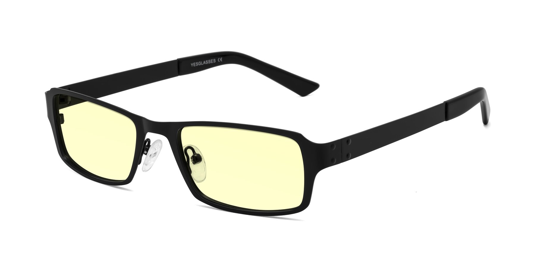 Angle of Moss in Matte Black with Light Yellow Tinted Lenses