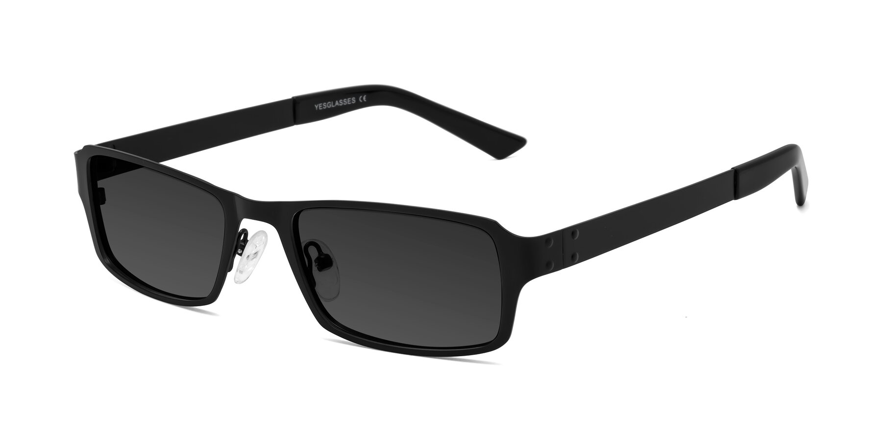 Angle of Moss in Matte Black with Gray Tinted Lenses