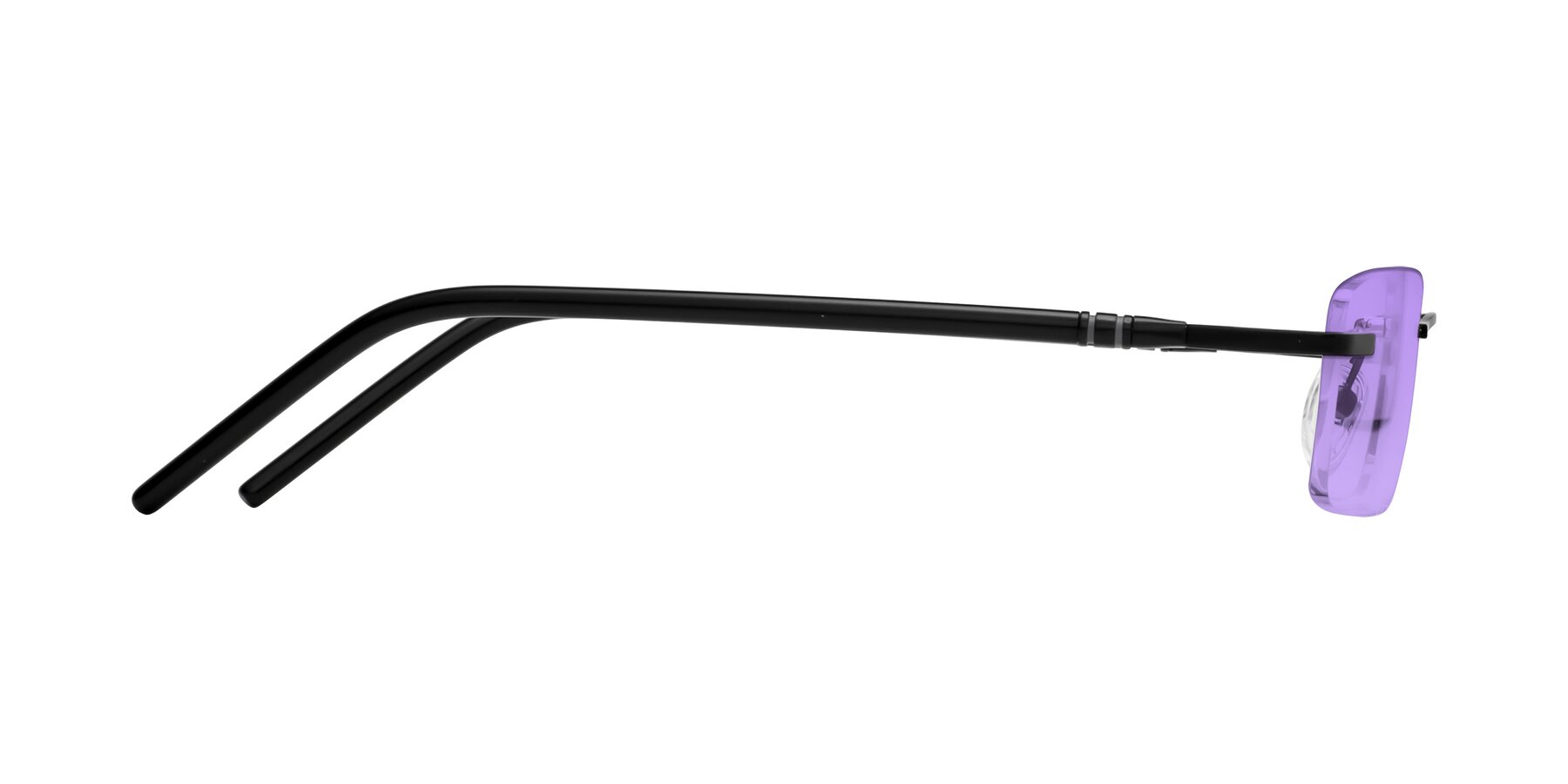 Side of Mast in Matte Black with Medium Purple Tinted Lenses