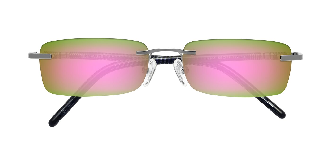Mast - Silver/Blue Flash Mirrored Sunglasses