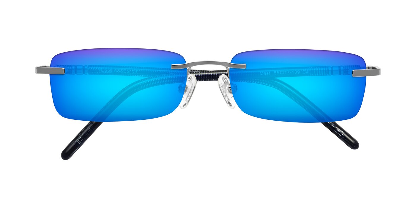 Mast - Silver/Blue Flash Mirrored Sunglasses