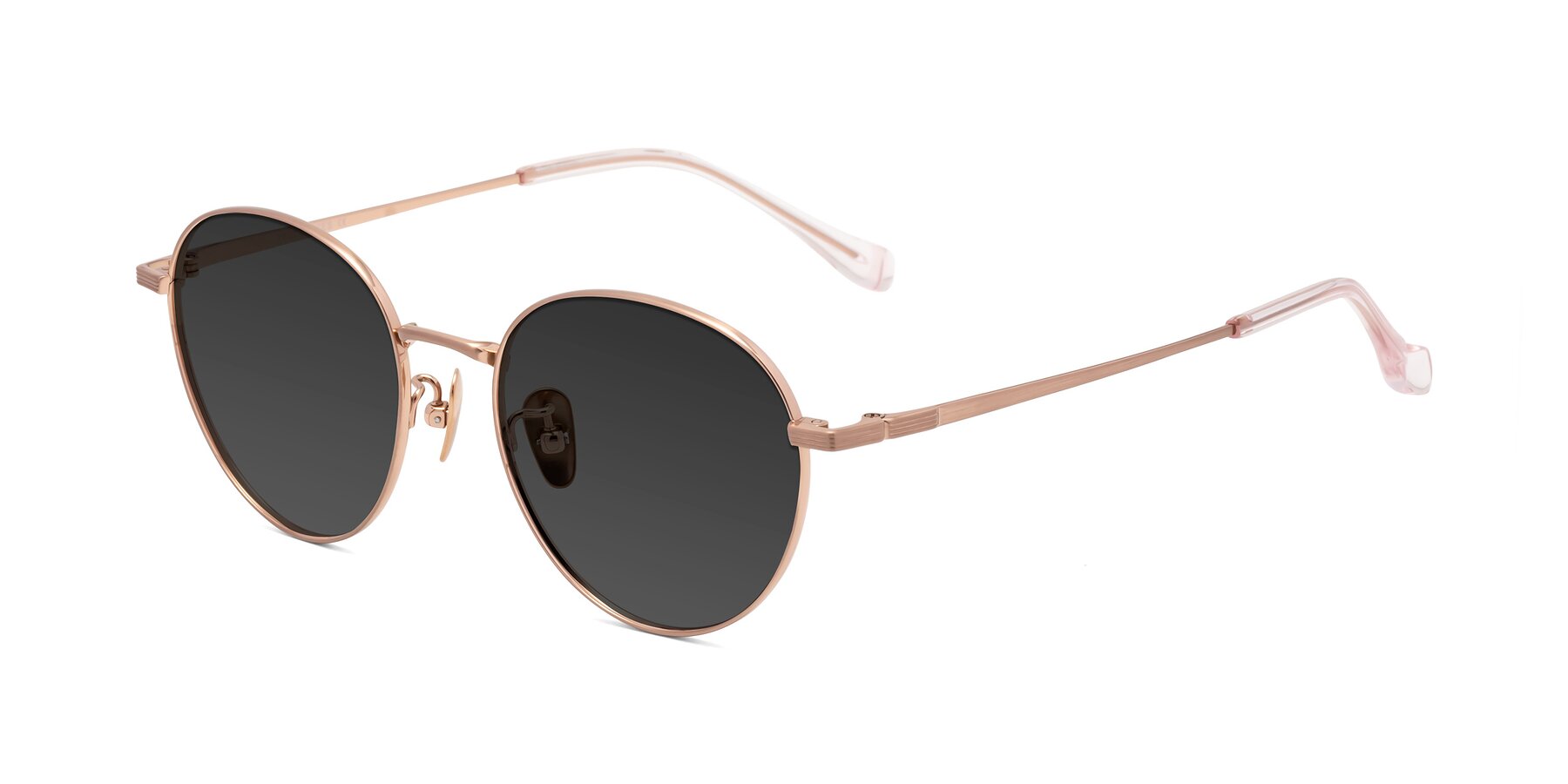 Angle of Sahala in Rose Gold with Gray Tinted Lenses