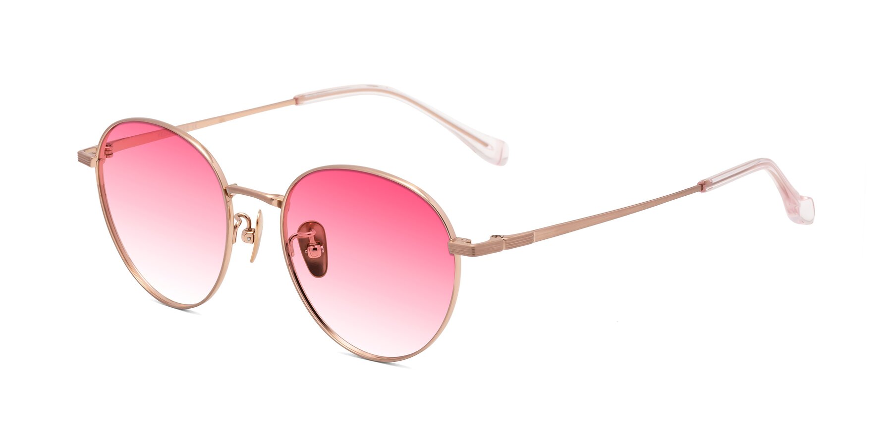 Angle of Sahala in Rose Gold with Pink Gradient Lenses