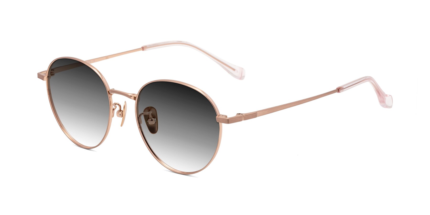 Angle of Sahala in Rose Gold with Gray Gradient Lenses