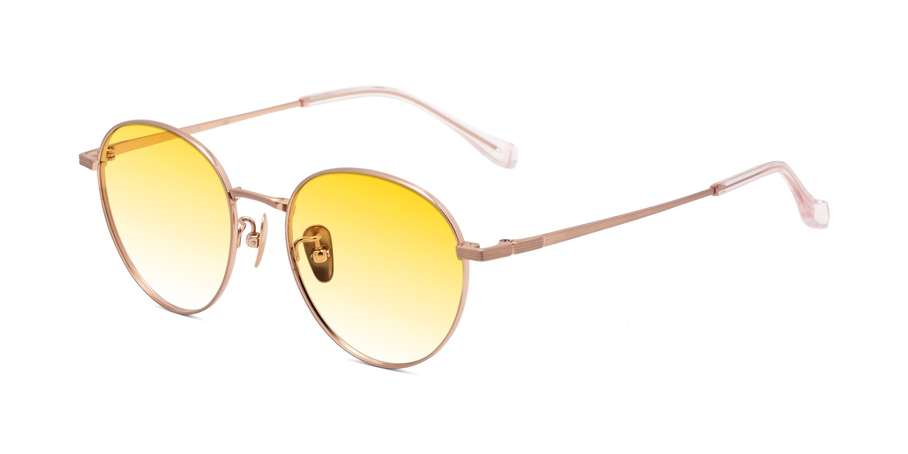 Angle of Sahala in Rose Gold with Yellow Gradient Lenses