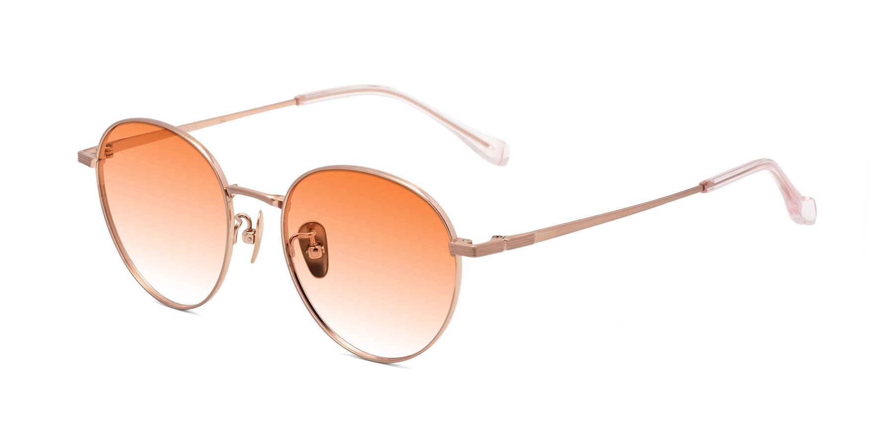 Angle of Sahala in Rose Gold with Orange Gradient Lenses