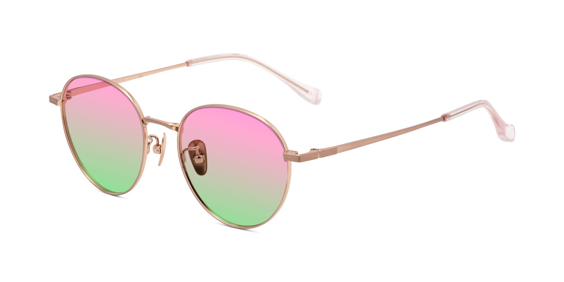 Angle of Sahala in Rose Gold with Pink / Green Gradient Lenses