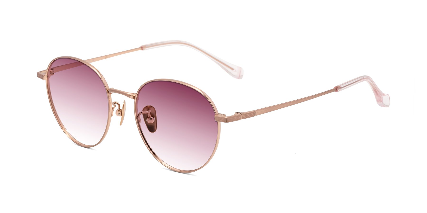 Angle of Sahala in Rose Gold with Wine Gradient Lenses