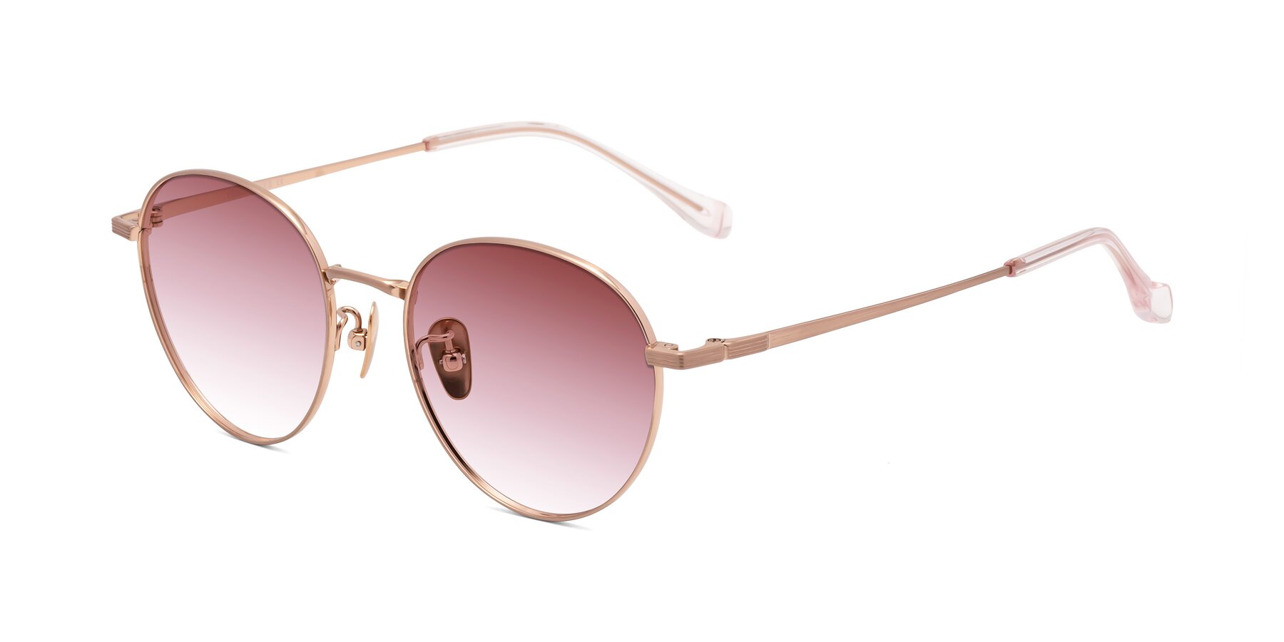 Angle of Sahala in Rose Gold with Garnet Gradient Lenses