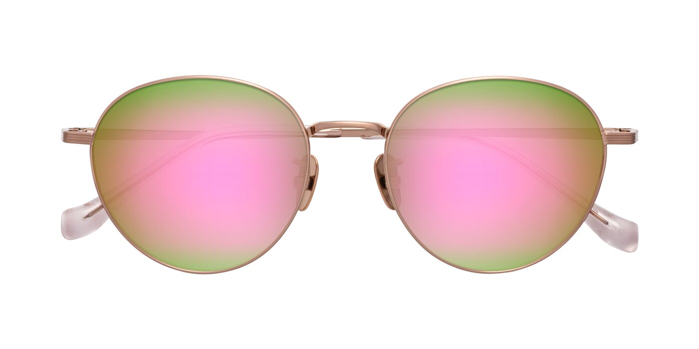 Sahala - Rose Gold Flash Mirrored Sunglasses