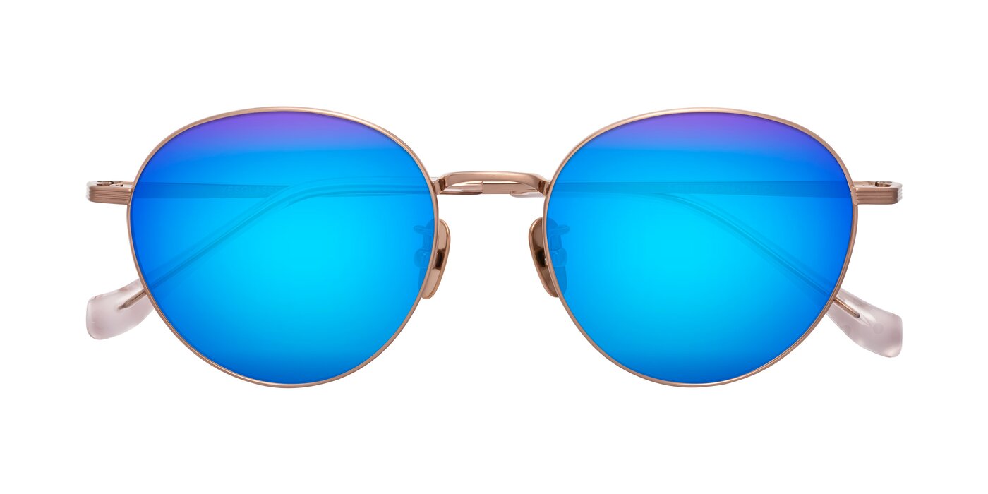 Sahala - Rose Gold Flash Mirrored Sunglasses