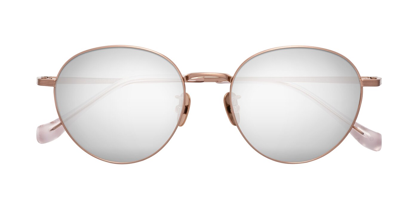 Sahala - Rose Gold Flash Mirrored Sunglasses