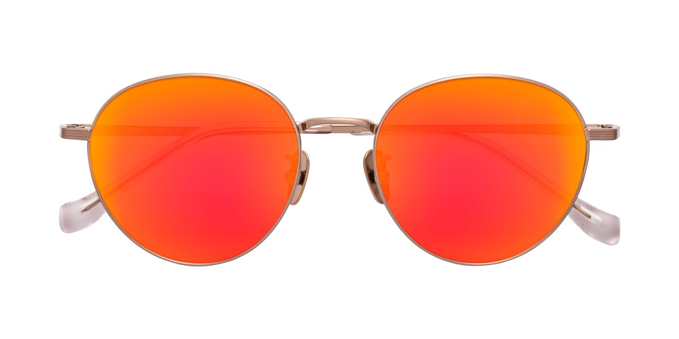 Sahala - Rose Gold Flash Mirrored Sunglasses