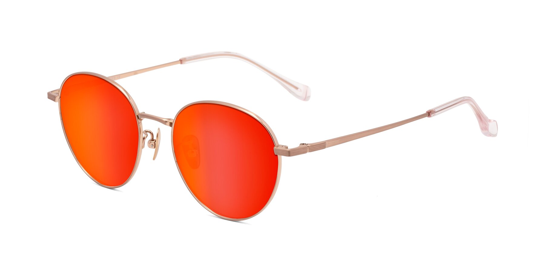 Angle of Sahala in Rose Gold with Red Gold Mirrored Lenses