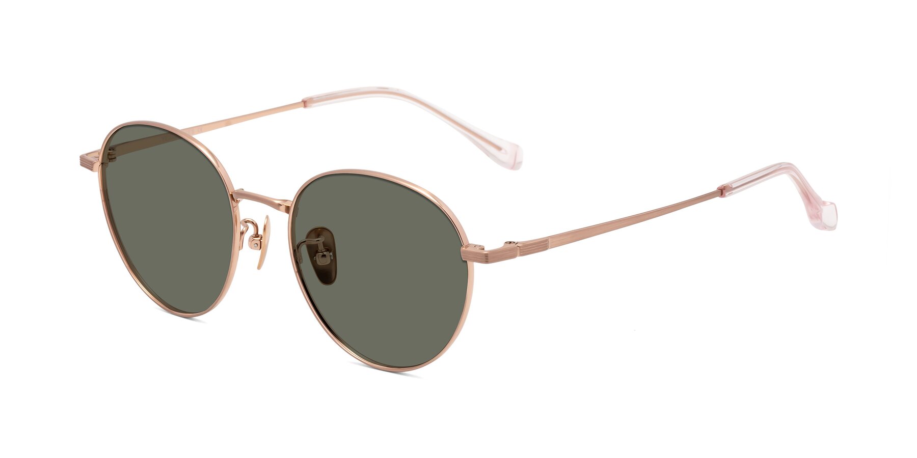 Angle of Sahala in Rose Gold with Gray Polarized Lenses