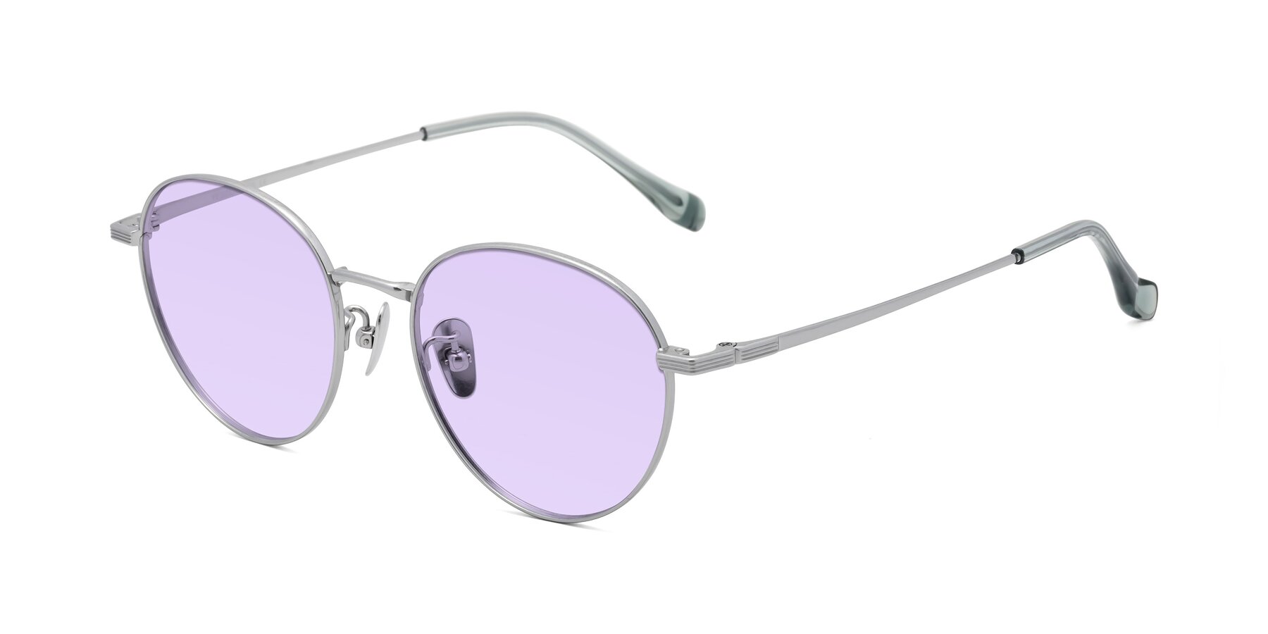 Angle of Sahala in Silver with Light Purple Tinted Lenses