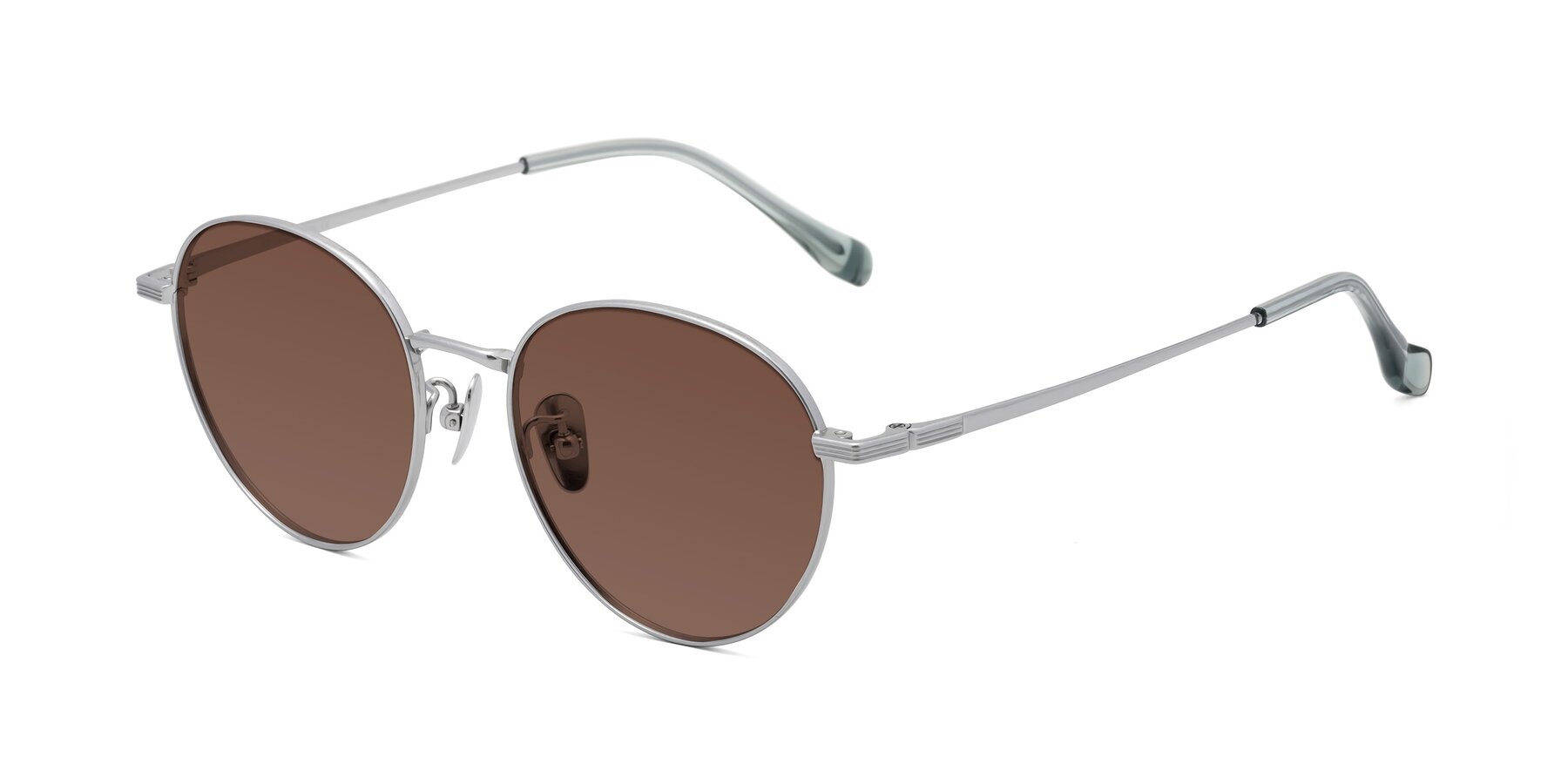 Angle of Sahala in Silver with Brown Tinted Lenses