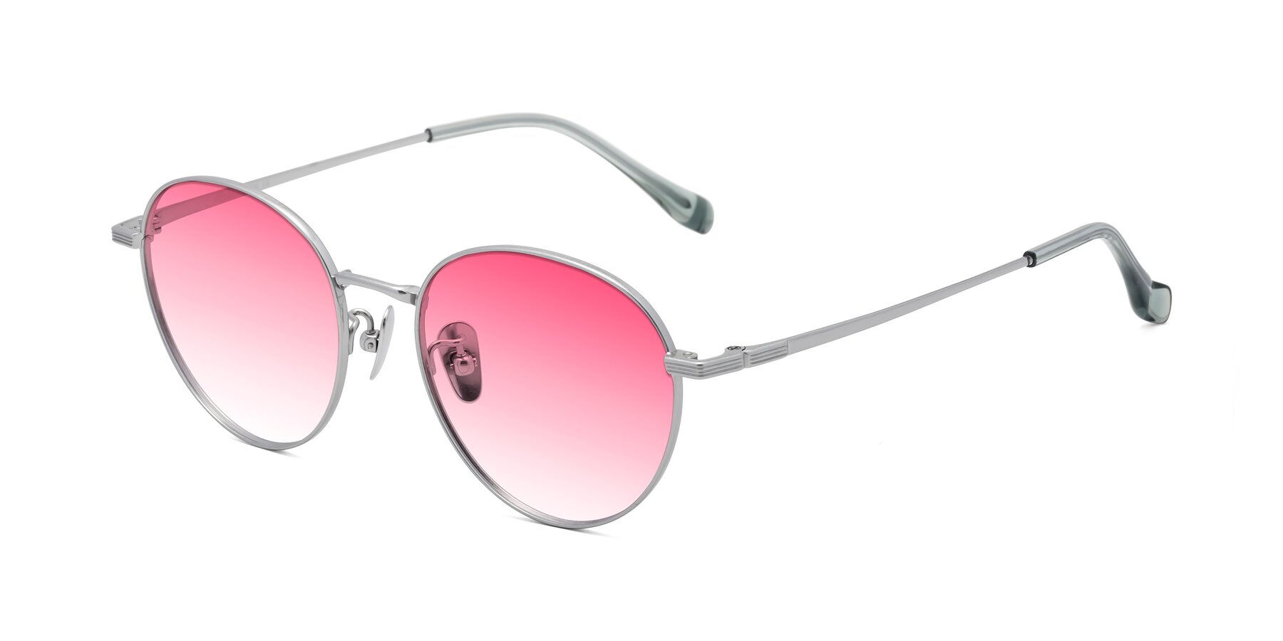 Angle of Sahala in Silver with Pink Gradient Lenses