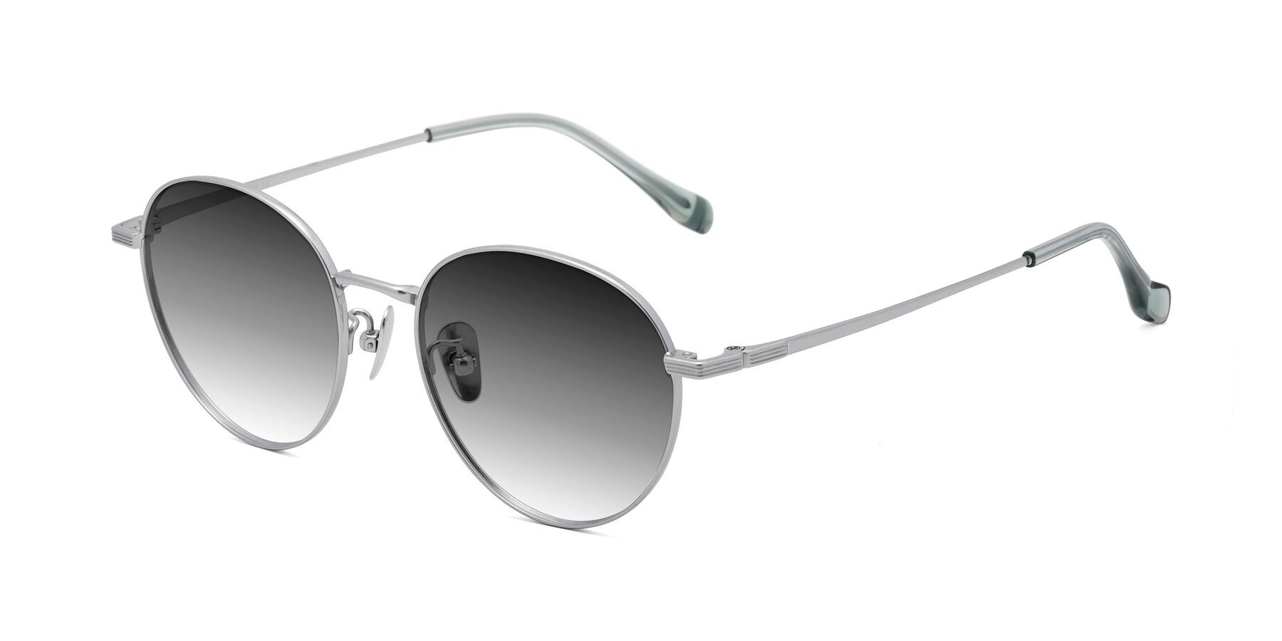 Angle of Sahala in Silver with Gray Gradient Lenses