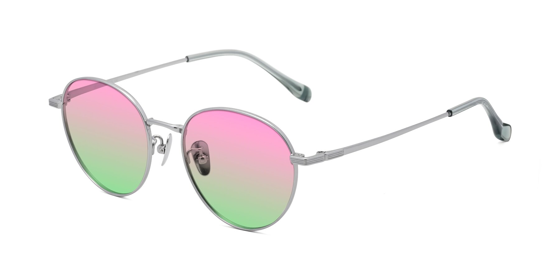 Angle of Sahala in Silver with Pink / Green Gradient Lenses