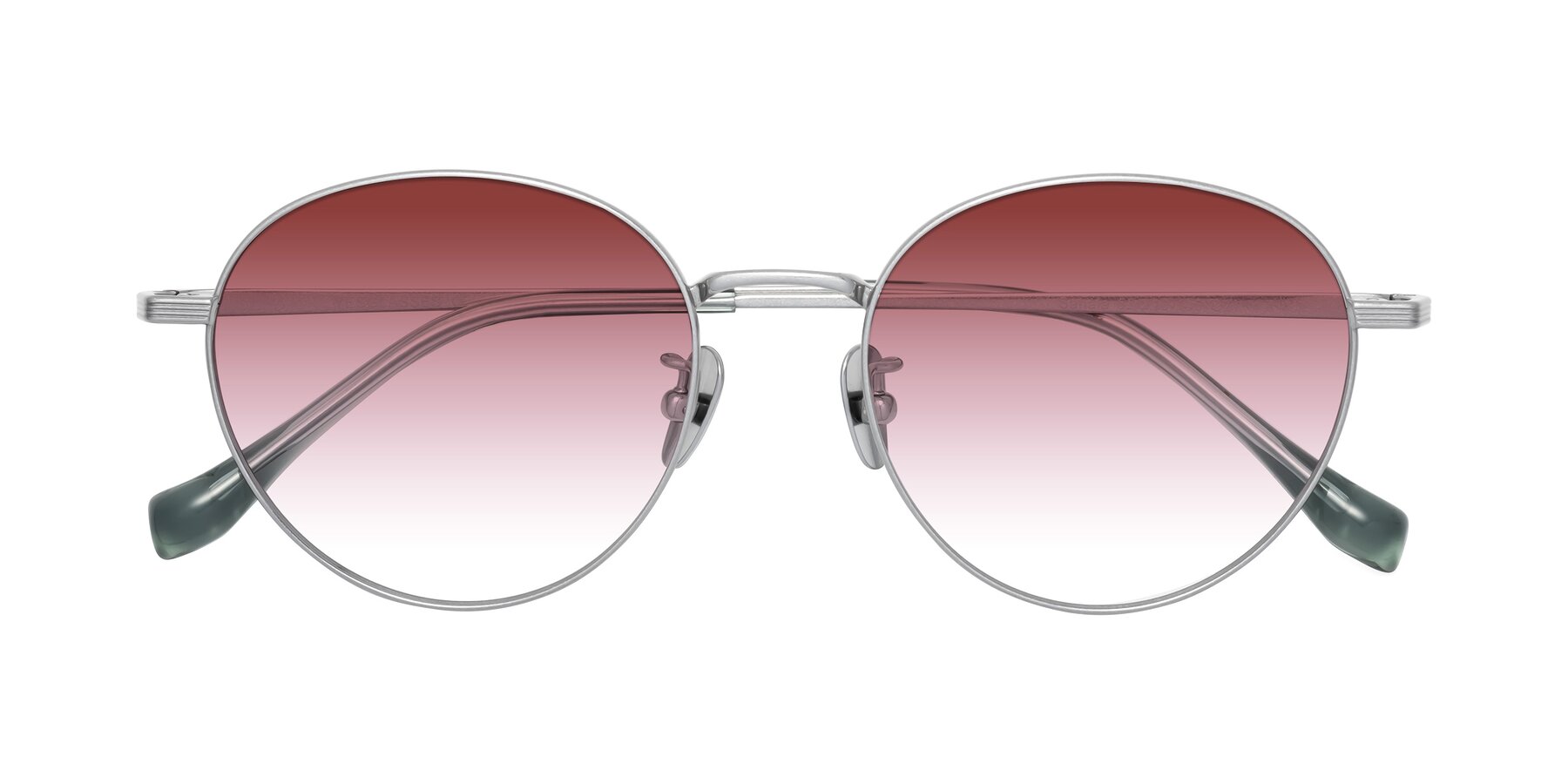 Folded Front of Sahala in Silver with Garnet Gradient Lenses