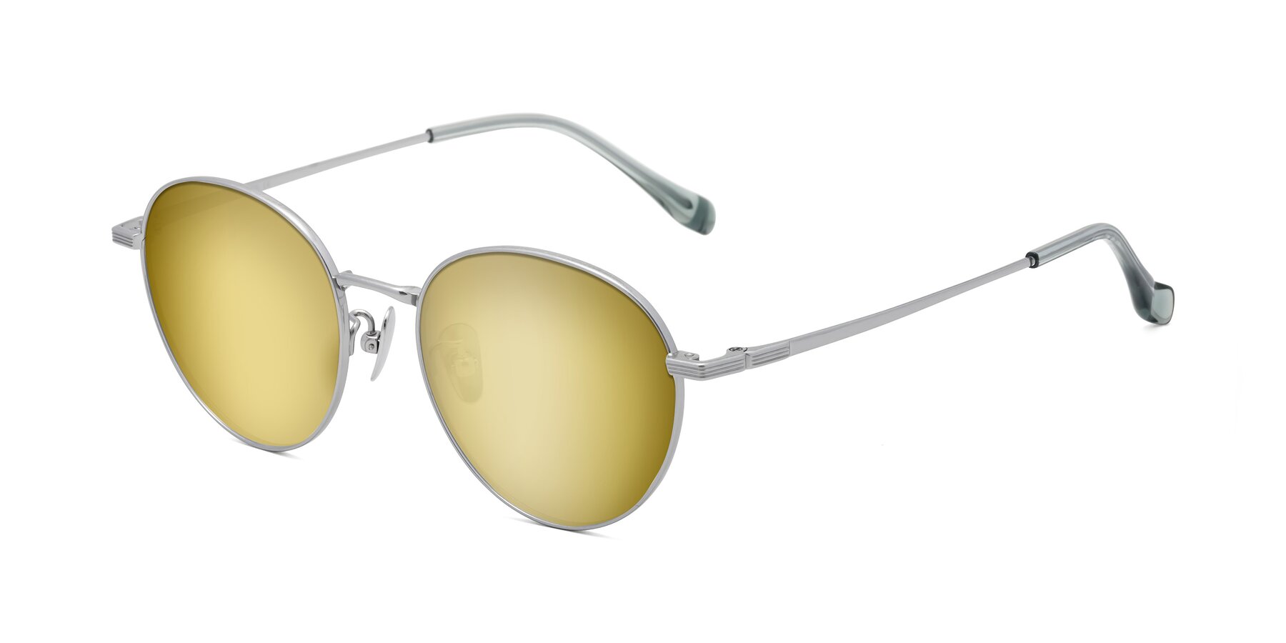 Angle of Sahala in Silver with Gold Mirrored Lenses