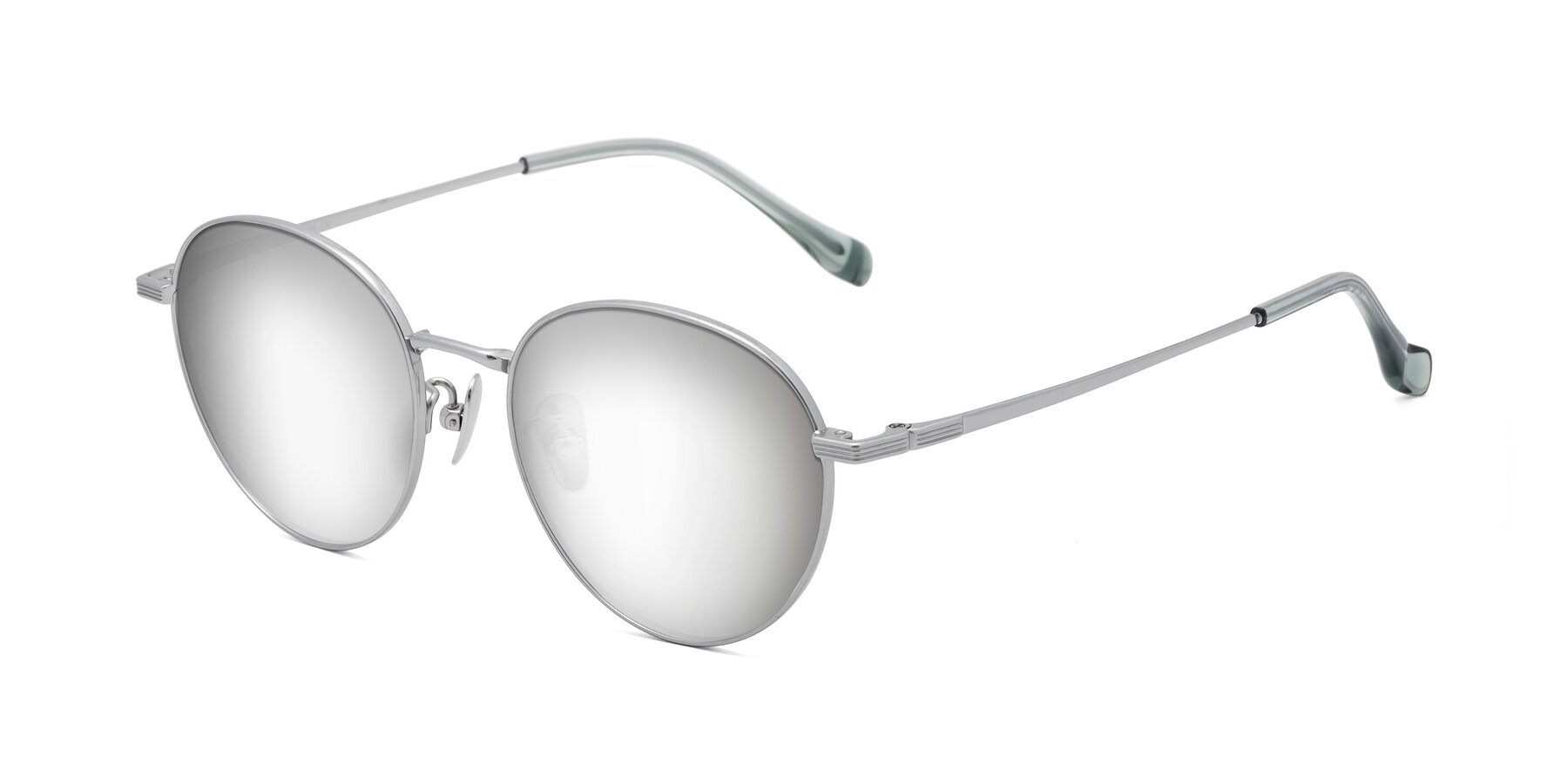 Angle of Sahala in Silver with Silver Mirrored Lenses