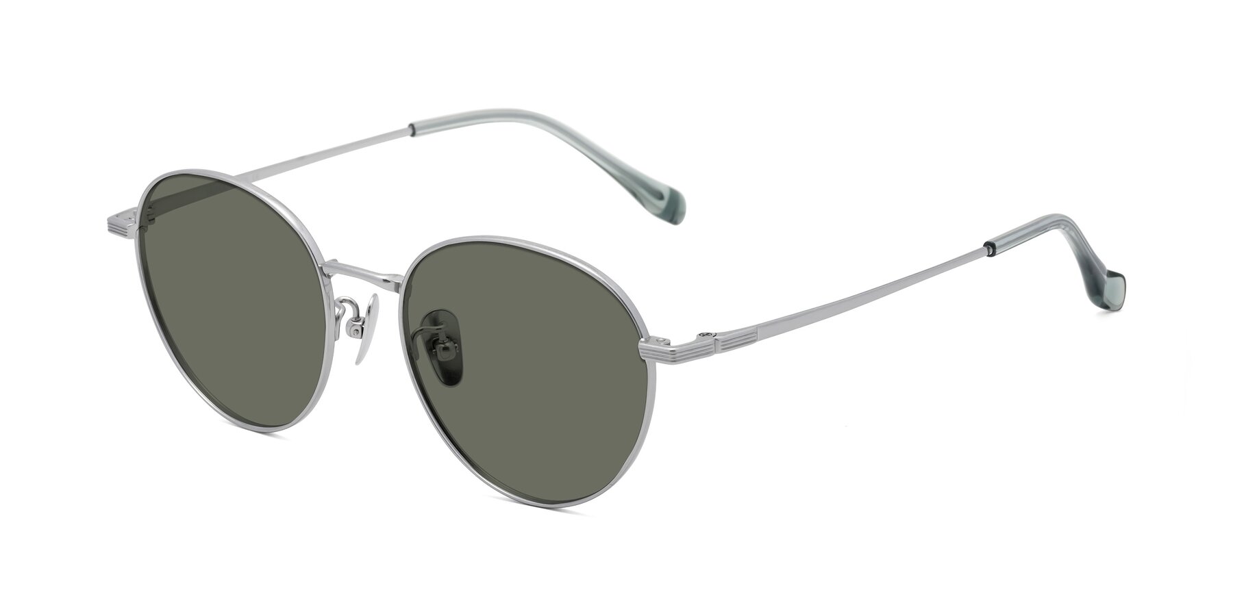 Angle of Sahala in Silver with Gray Polarized Lenses