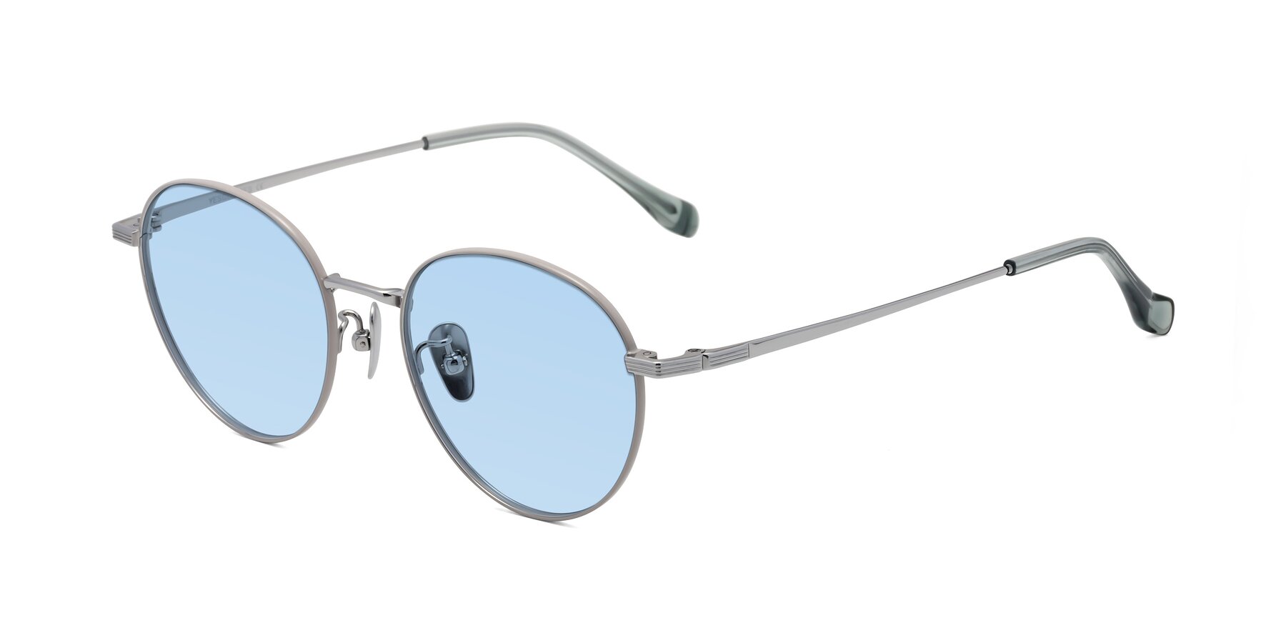 Angle of Sahala in Gray-Silver with Light Blue Tinted Lenses