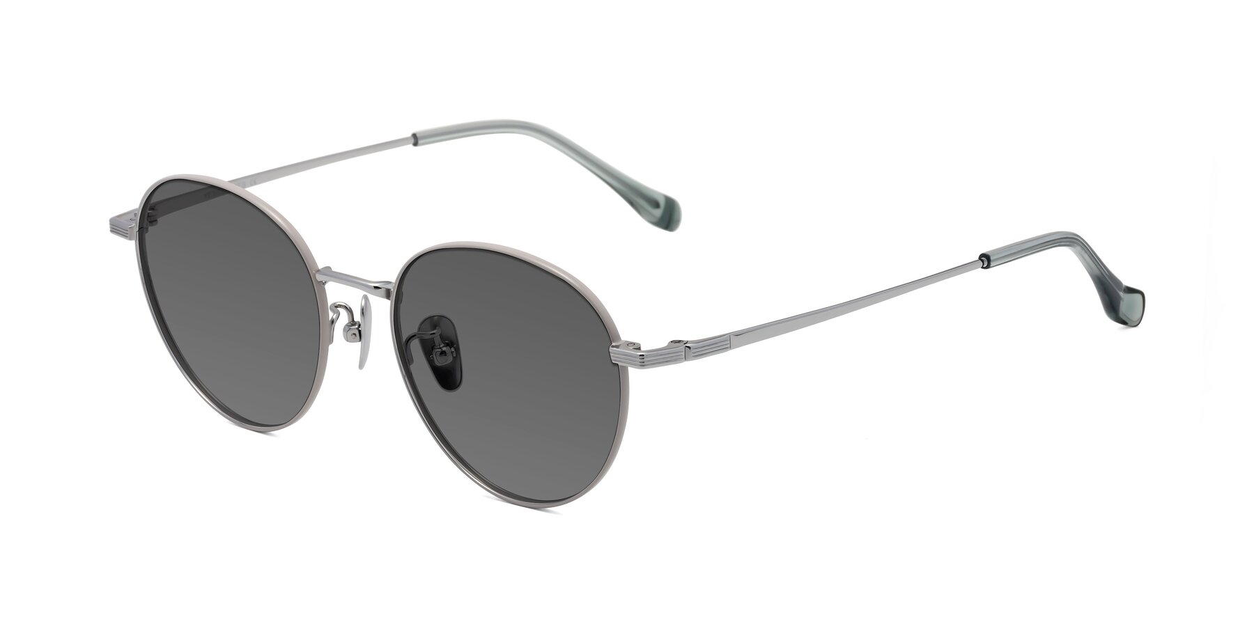 Angle of Sahala in Gray-Silver with Medium Gray Tinted Lenses